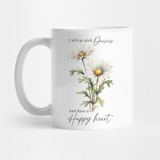 Daisy Flower & Quotation Mug